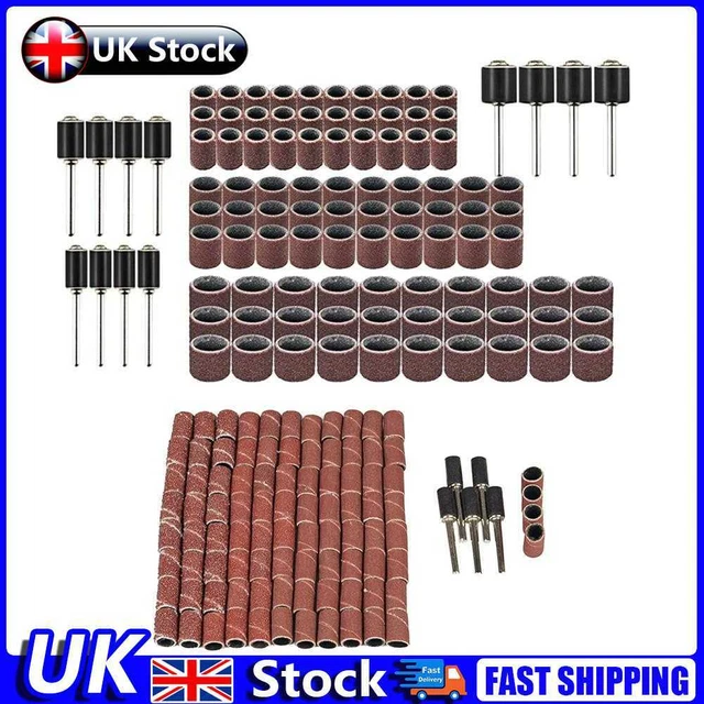 1 Set Wood Metal Grinding Kit Accessories Drum Sanders Set for Drill Bit UK