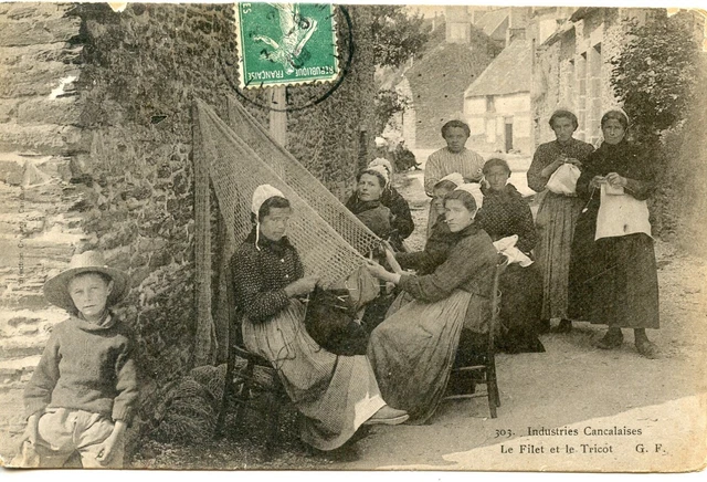 CPA BRETAGNE / INDUSTRIES CANCALAISES LE NET ET LE KNITOT / soft left angle