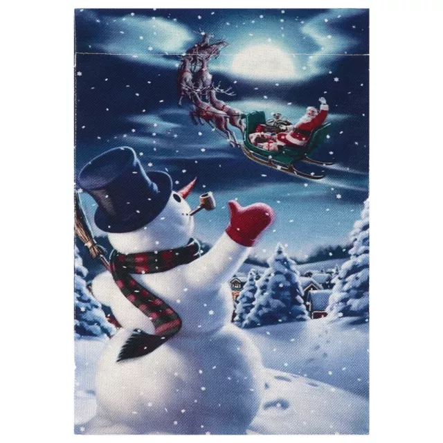 Christmas Garden Banner Polyester Cloth Winter outside Flag Decorative