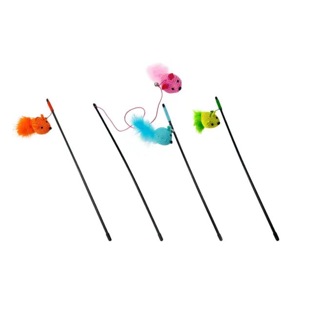 Jouets en plumes de chat avec cloches 57 cm String Catcher Exerciseur