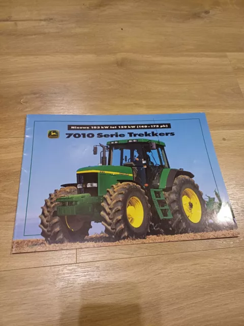 NL(néerlandais)-BROCHURE TRACTEUR JOHN DEERE SERIE 7010 TRAKTOR PROSPEKT 10/96