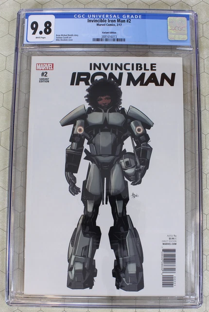 INVINCIBLE IRON MAN #2 CGC 9.8 (2017) VARIANT (Marvel Comics)!!