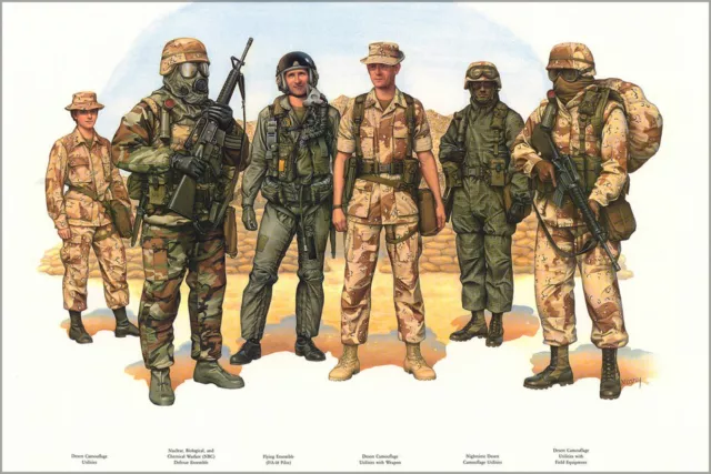 Poster, Many Sizes; Operation Desert Storm Uniforms