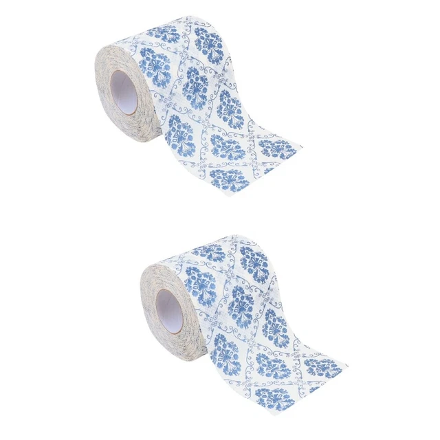 2 Rolls Paper Napkins Printed Roll Paper Napkin Cloth Tissue