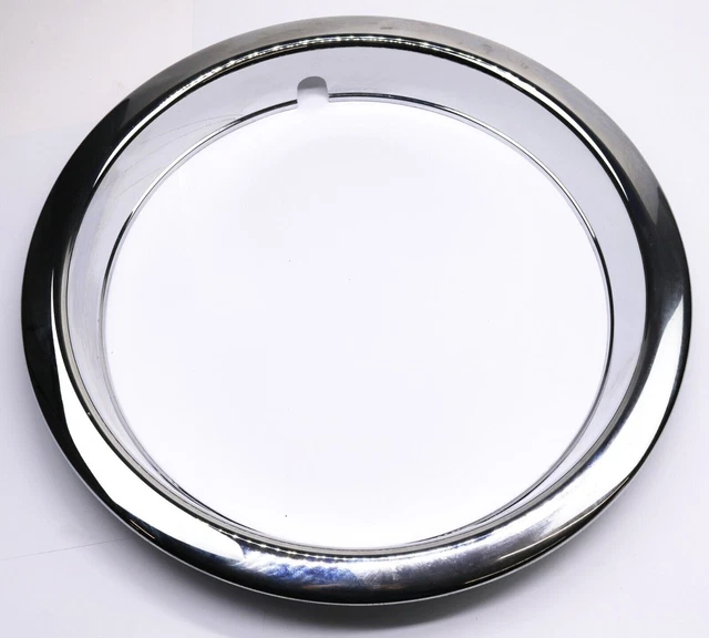 Set Of Four 13 Inch Chrome Wheel Trim Rings - 1.5 Inch Deep, ABS Plastic With Retention Clip