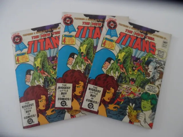 DC Blue Ribbon Digest #18 - The New Teen Titans Neal Adams art - LOT OF 3