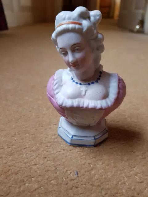 Rare Victorian bisque (and risque) trinket pot or inkwell