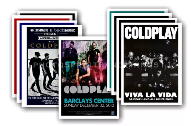 COLDPLAY  - promotional posters - collection of 10 postcards # 1