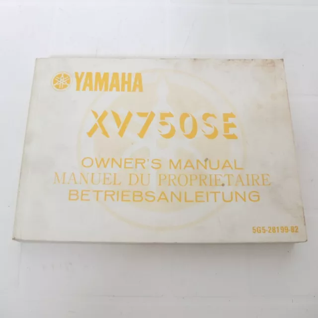 Per Yamaha xv 750 se moto owners manual manuel du proprietarie Betriebsanleitung