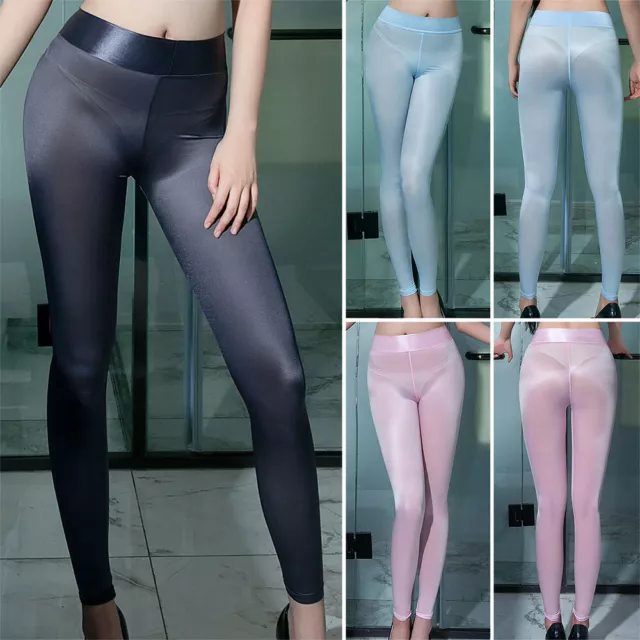WOMEN/LADY SEE THROUGH Trousers Pants Leggings Transparent Sheer Skinny Sexy  Hot £7.99 - PicClick UK