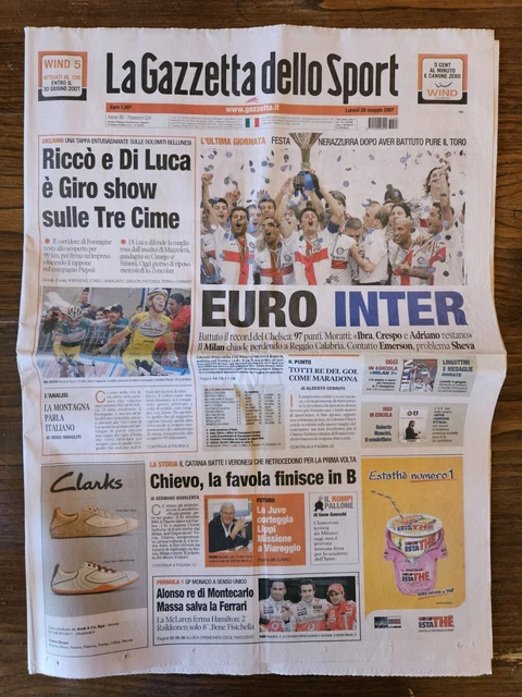 GAZZETTA DELLO SPORT 25-4-1938 Ambrosiana Inter Campione D'italia 1938 EUR 50,99 - IT