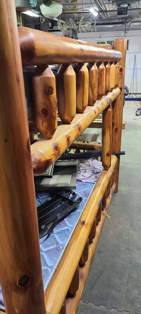 LOG Bunk Bed TWIN over TWIN  Amish Made BunkBeds 2