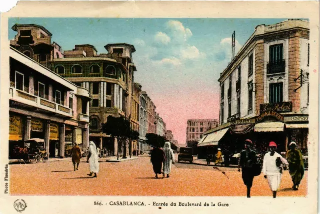 CPA AK CASABLANCA Entree du Boulevard de la Gare MAROC (824611)