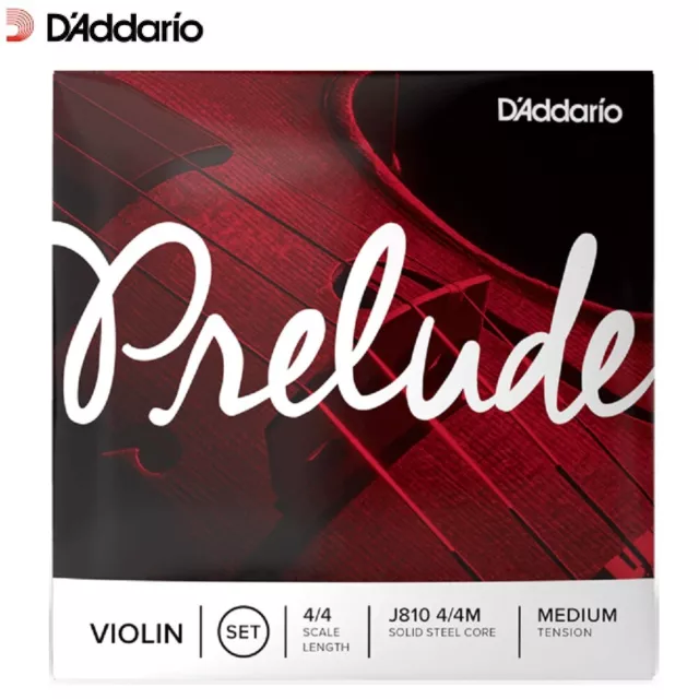 Daddario Prelude Violin Strings Set 4/4 Full Size Scale Medium Tension