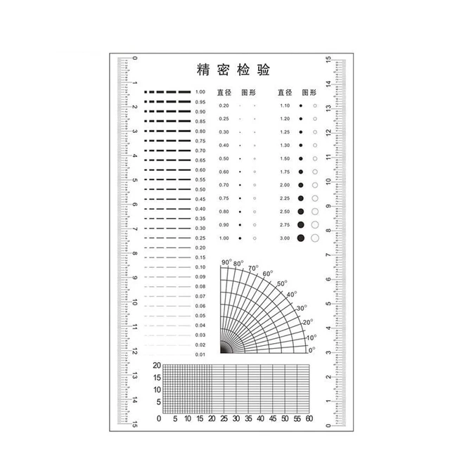 Transparent Point Gauge Dots Cross Line Compass Calibration Ruler Microscope
