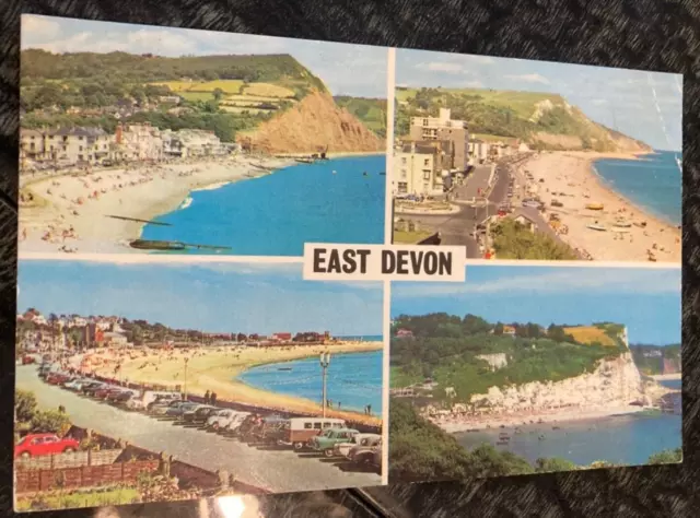 used multiview postcard - EAST DEVON - Sidmouth Seaton Exmouth Beer