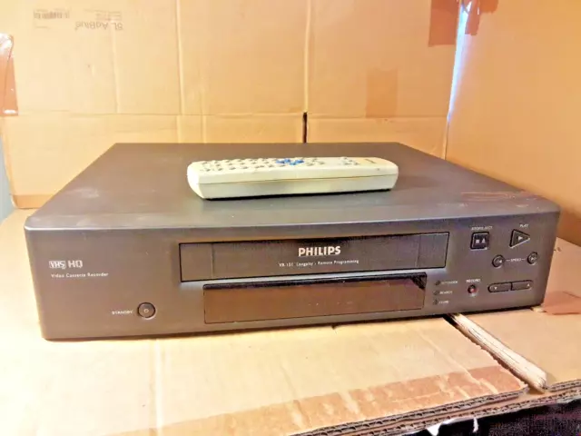 Philips VR 151/05 VHS Video Tape Cassette VCR Player Recorder + REMOTE + SCART