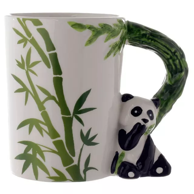 Novelty Panda Shaped 3D Handle Coffee Mug Cup New In Gift Box