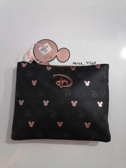 DISNEY MICKEY Minnie Mouse Rose Gold Monochrome Zip Pouch Travel Bag Primark 6.99 PicClick UK