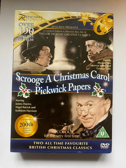 Scrooge A Christmas Carol/Pickwick Papers Dvd Box Set(Renown Pictures In Colour)