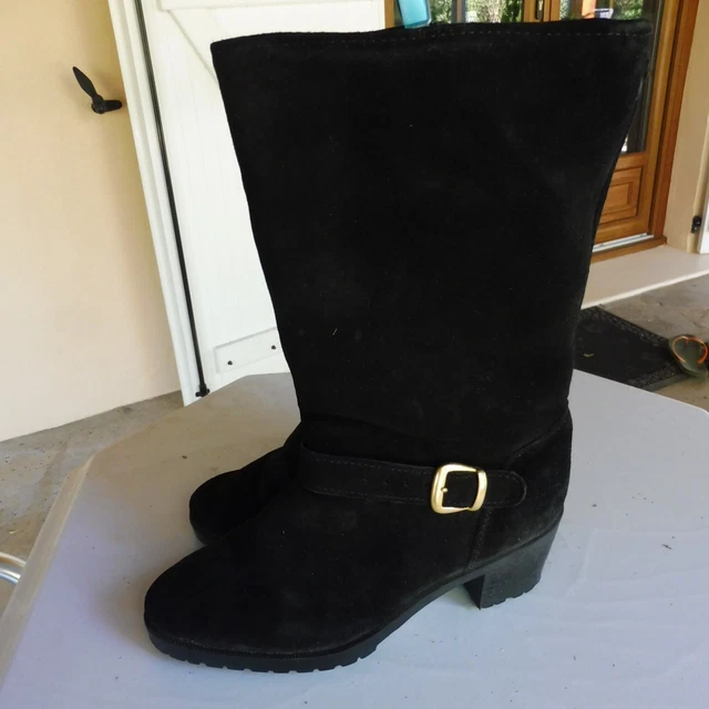 Bottes Cuir Fourrees Chaudes Avec Laine * 38 * Impeccables