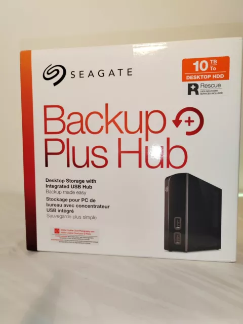 Seagate Backup Plus Hub 10 TB externe Desktop-Festplatte - High Speed USB 3.0