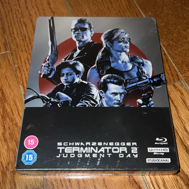 Terminator 2 Judgment Day 4k 3D 3-Discs Bluray UK Limited Edition Steelbook NEW