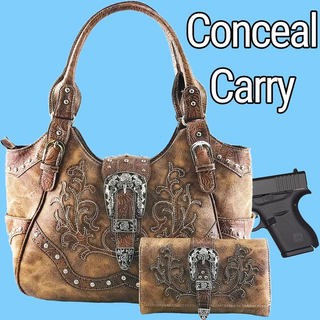 Justin West Tribal Dream Catcher Handbag - CCW Concealed Carry - Embroidered Feather Design - View #8