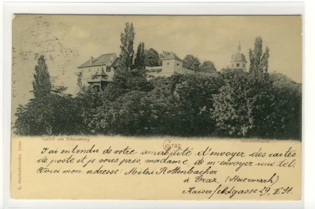 AK Graz, Castell am Schlossberg, Glockenturm 1898