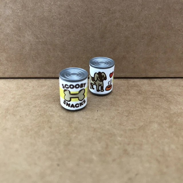 PLAYMOBIL SCOOBY DOO Snacks Dog Food Tins, Pet Vet Animal Dolls House