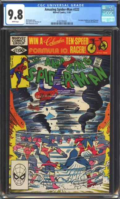 Amazing Spider-man #222 CGC 9.8 NM/MT 1st APP Speed Demon Marvel Comics 1981