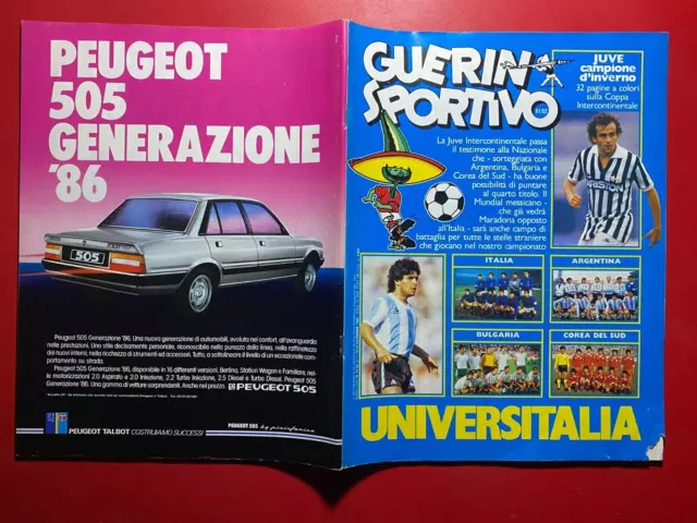 GUERIN SPORTIVO 1985/51-52 , Inserto JUVE MISS MONDO 85 + Poster CABRINI + GOL7