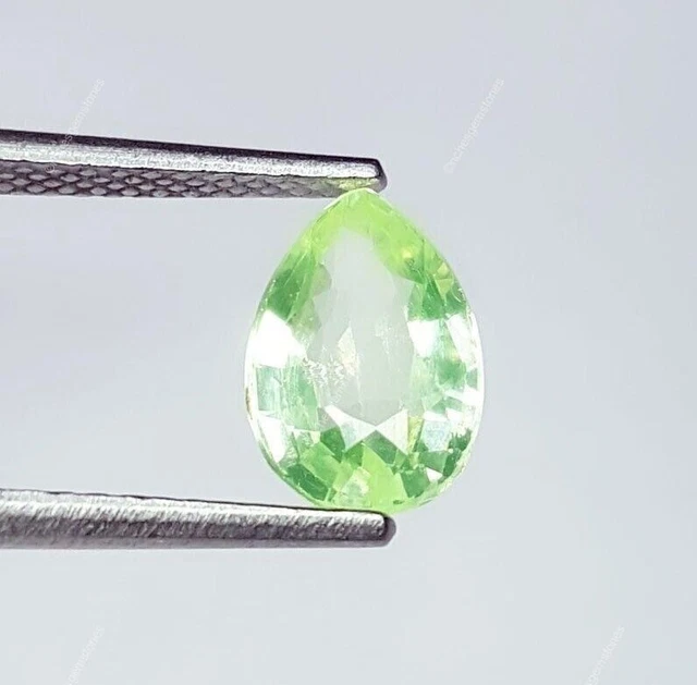 Certifié Véritable Paraiba Tourmaline Gemme 0.57 Carats Desseré Poire à Facettes
