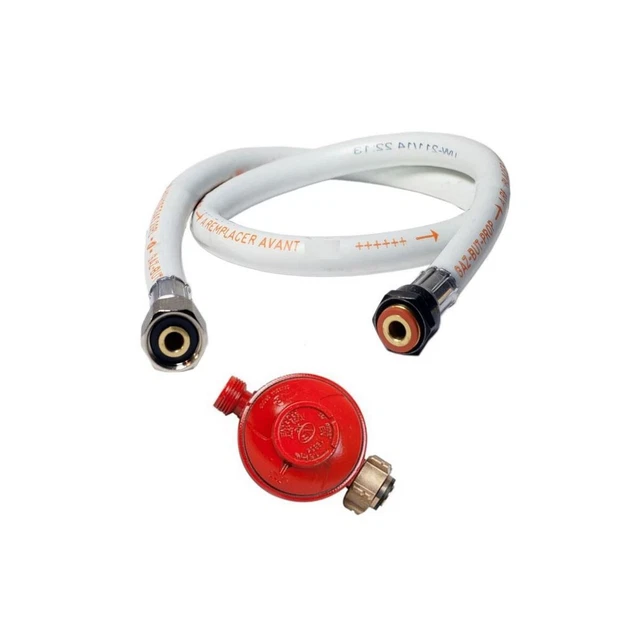 Kit Détendeur gaz Propane 37 mbar + Tuyau gaz flexible 2 m à embouts vissables B
