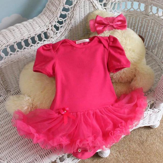UNI ROSE FLUO TUTU BARBOTEUSE B b fille Princesse Enfants