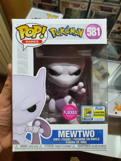 Mewtwo Flocked Fiera Sticker Sdcc Funko Pop Pokemon