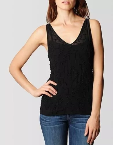 True Religion Women's Beacon Beaded Silk Sheer Tank Top - W7AA42IK