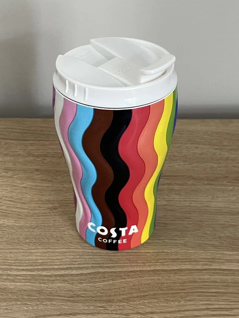 COSTA COFFEE PRIDE Waffle Cup Rainbow Stripped 460ml 16oz RARE costa-coffee-pride-waffle-cup-rainbow-stripped-460ml-16oz-rare