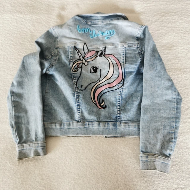 Girls 8yrs Bundle Clothes Hardly Worn or NEW - Denim Jacket Hoody Trousers Tops 3