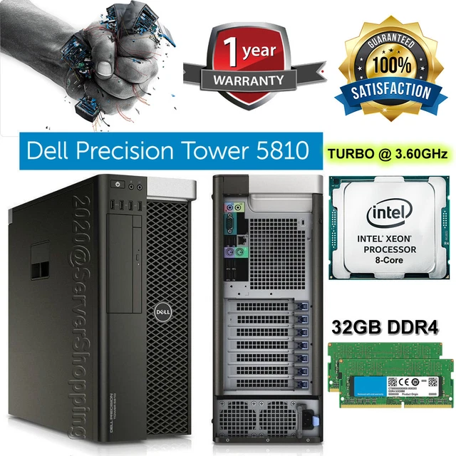 DELL PRECISION 7910 2x 8 cœurs Xeon E5-2640 v3 32 Go DDR4 480 Go