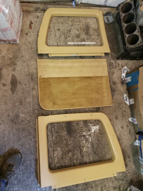 OEM 1981-1991 Chevy GMC Suburban Tan Rear Left & Right Cargo Barn Door Trim