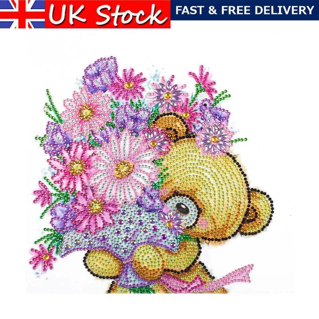 Diamond Painting Cartoon Bear Partial Drill Rhinestone Mosaic Art Picture Kit #F