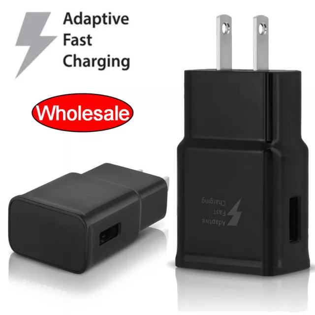 For Samsung Android Adaptive Fast Rapid 2A Wall Charger Adapter USB Cable Lot