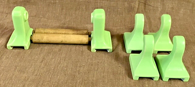 Antique Green Bathroom Wall Mount Toilet Paper Holder & Towel/Cloth Hooks