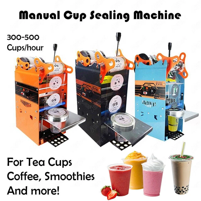 Machine à sceller manuelle 300-500 tasses/heure Boba Bubble Tea Cup Coffee...