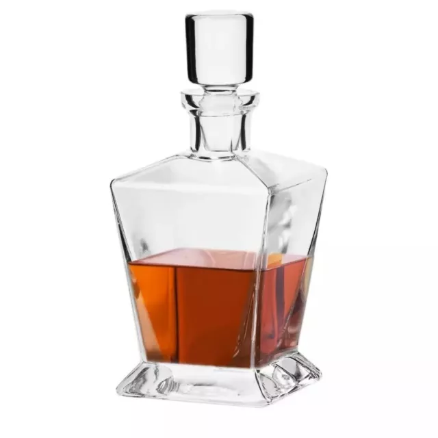 Krosno Caro Decantador Garaffa de Whisky Ron Brandy | 750 ml | Hecha a mano