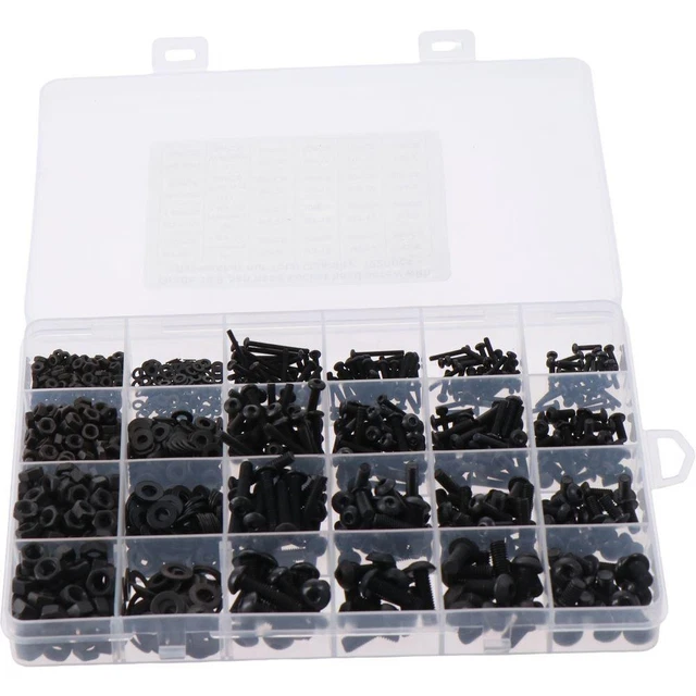 1220Pcs M2 M3 M4 M5 Bolts and Nuts Hex Button Head Cap Screws  Bathroom Fixtures
