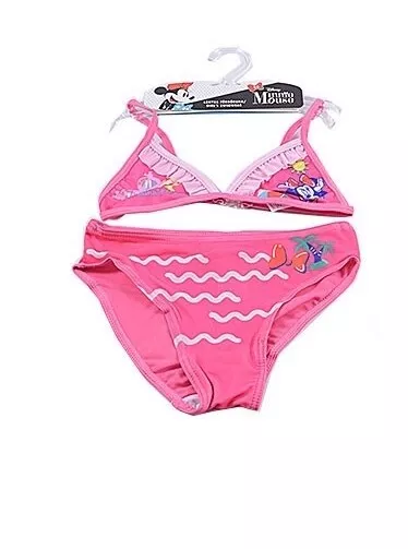 Costume da bagno DISNEY MINNIE BIKINI bambina mare piscina 2 pezzi tg. 7 anni