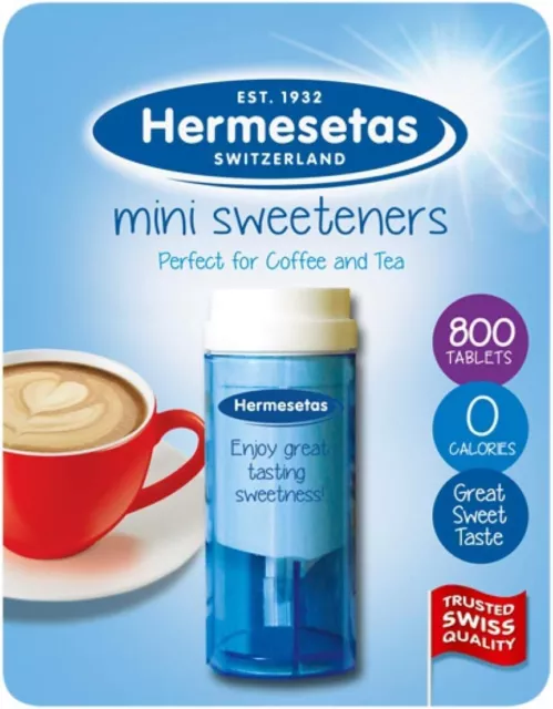 Hermesetas Mini Sweeteners 800 Tablets, Calorie Free Vegan Gluten Free Kosher