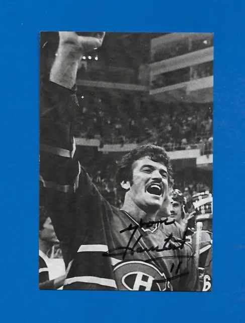 Yvon Lambert Autograph Nhl Postcard Montreal Canadiens